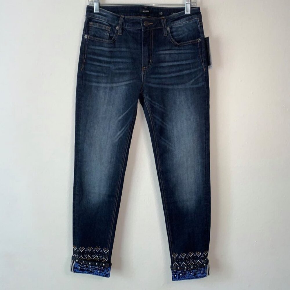 Miss Me Cuffed ankle Skinny Jeans